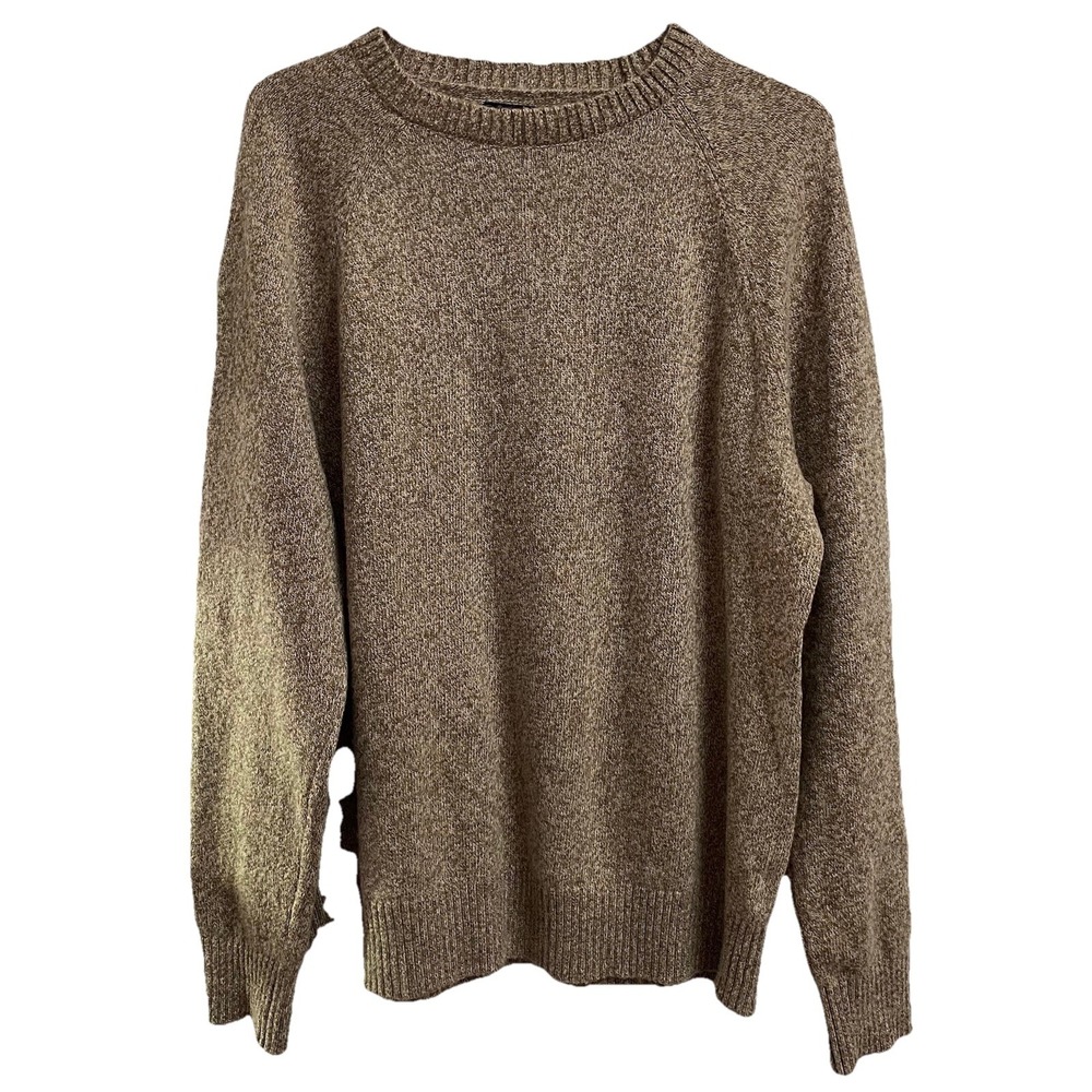 J. Crew Men's Soft Wool Blend Crewneck Sweater Light Brown Sz. L ‎ EUC